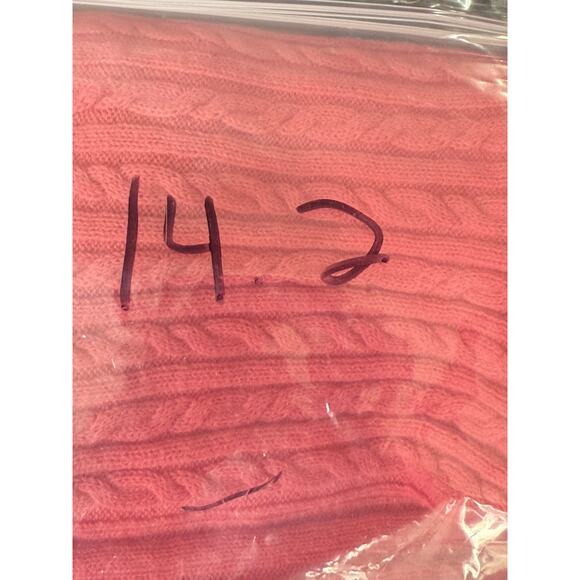 Vtg Y2k Guess Halter Top Sz XL Cable Knit Sweater Tie Pink Preppy Nautical - Picture 9 of 9